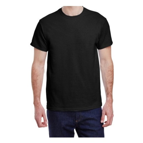 🆕 GILDAN ADULT ULTRA COTTON ROUND-NECK SHORT SLEEVE T-SHIRT - BLACK - MEN - Picture 3 of 5
